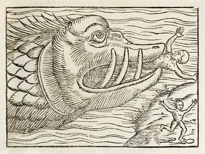Balena mostruosa che divora umani, dall
